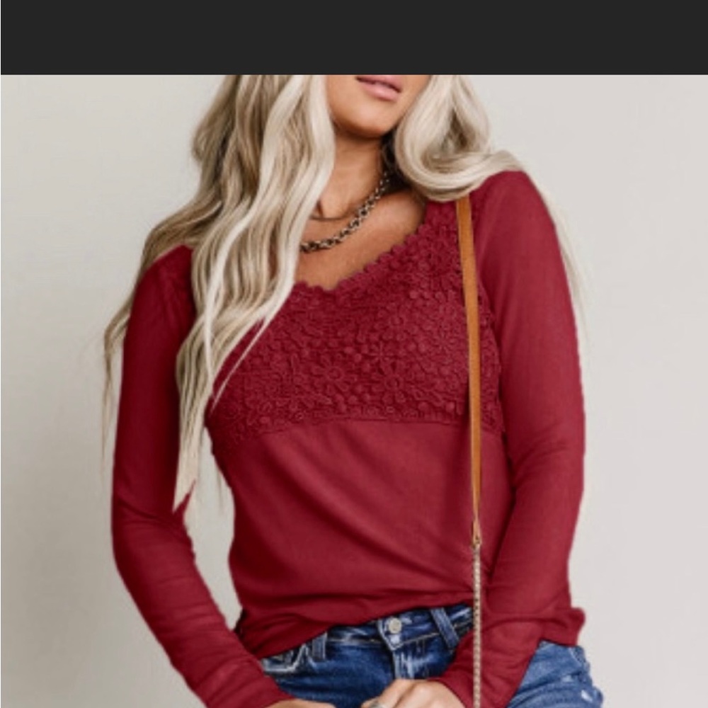 Boho❤️V-neck, Crochet Top, S , M, L NEW! - Picture 4 of 5